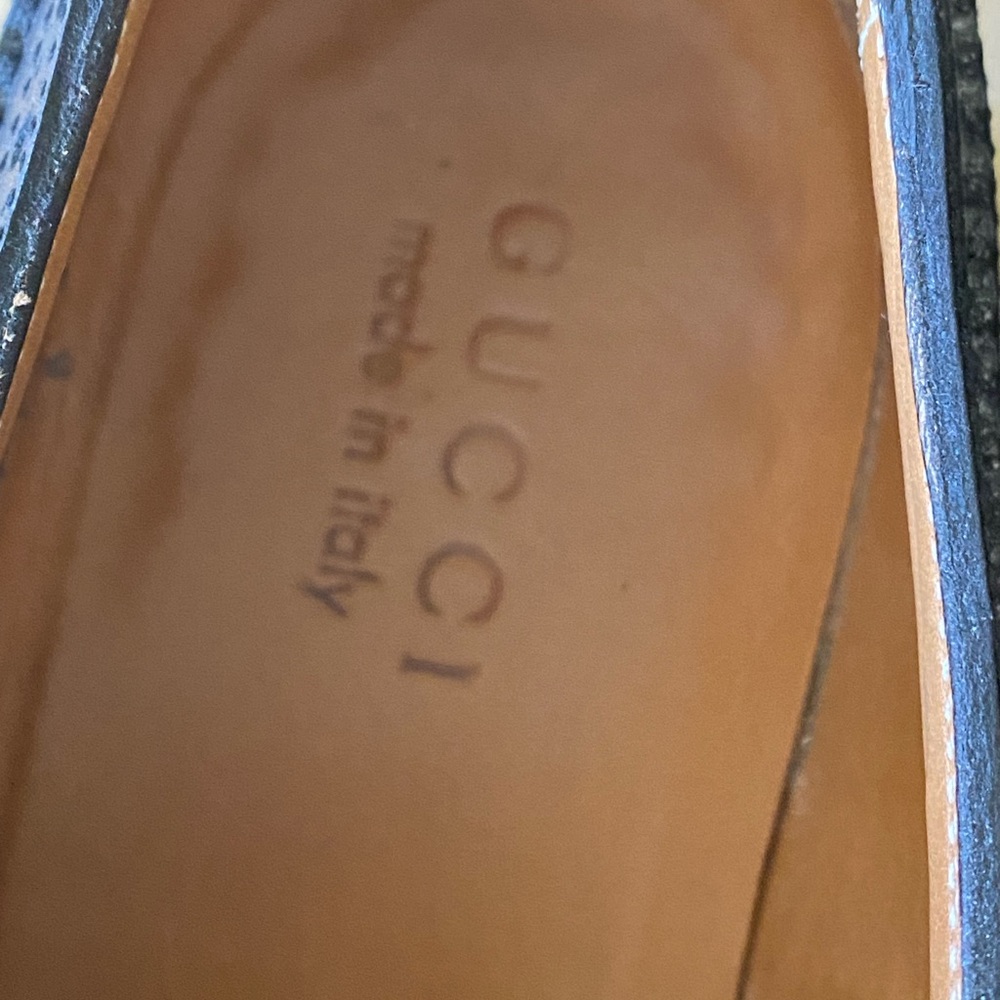 Gucci black leather brogues with buckles size EU8.5 or US10 with box - Picture 3 of 13